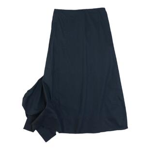 小众设计感不规则全棉半身裙716L79538纯色中高腰大摆A字中长裙夏