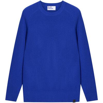 【100%山羊绒】BLUE ERDOS 春季新品简约圆领男套衫B1256A002