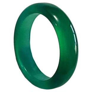 天然玛瑙冰透玉髓戒指多色绿红黑灰白黄蓝紫色指环跑环尾戒男女款