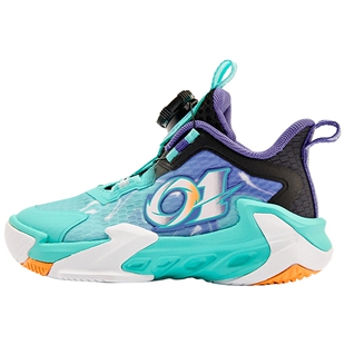 中国乔丹童鞋小童篮球鞋2026夏季新款儿童旋钮扣运动鞋男童网面鞋