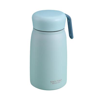 美客手提杯可爱大肚保温杯 便携式 小清新情侣水杯 厂家直供350ml