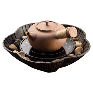 容山堂卓泥粗陶煮茶壶2025新款小型一人煮茶器侧把壶电陶炉煮茶炉