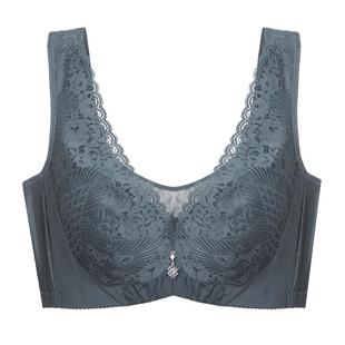 玉姿一族女文胸正品聚拢7075 D杯抹胸薄款软钢圈海藻春夏新款内衣