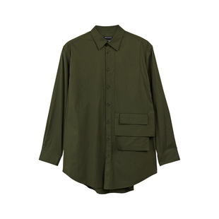 Y-3/Y3山本耀司秋冬季男女同款休闲衬衫宽松翻领长袖衬衣JJ4214