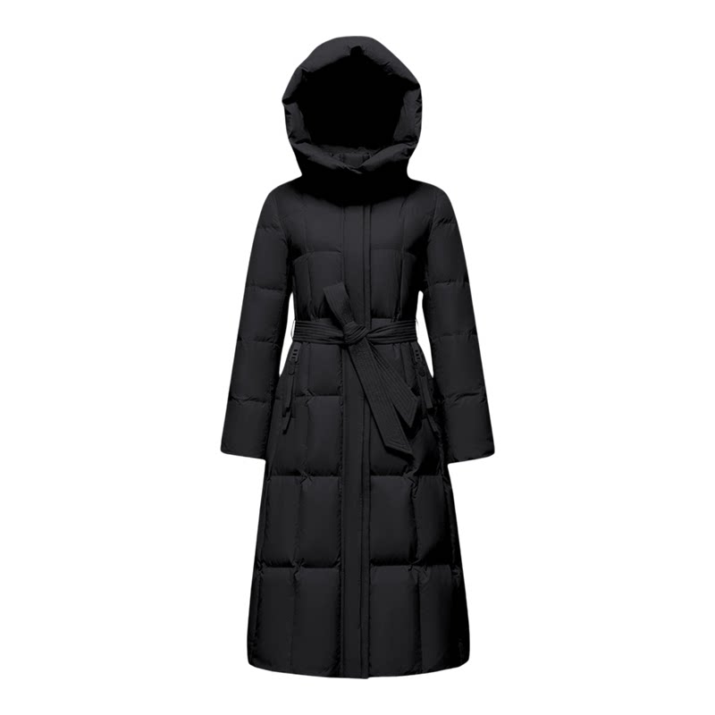雪中飞2026秋新款羽绒服女士长款过膝收腰系带优雅时尚高级感