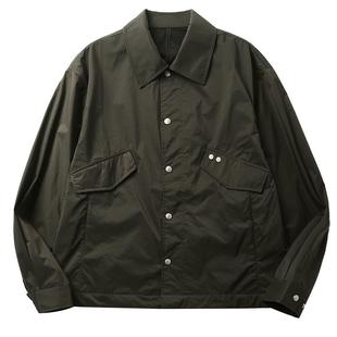 KUYIOU/纸感尼龙M51改良 防泼水山系CLEANFIT翻领教练夹克外套男