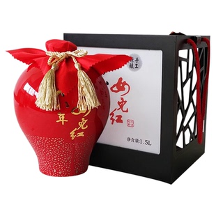 绍兴女儿红黄酒十八年陈大师级手工原酿 1.5L 木质花雕酒礼盒装