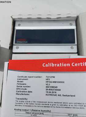 Rotronic HF532WB1XX5XX Kamera Sensor Misst Feuchtigkeit Und