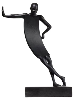 铁艺人摆件现代轻奢搭讪者迎宾人