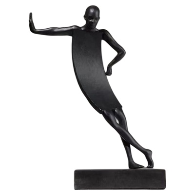 铁艺人摆件现代轻奢搭讪者迎宾人