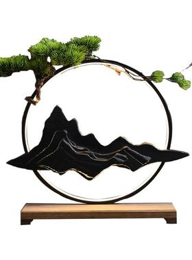 LED酒水发光展示架灯圈底座创意中式禅意佛像流水招财猫红酒手办