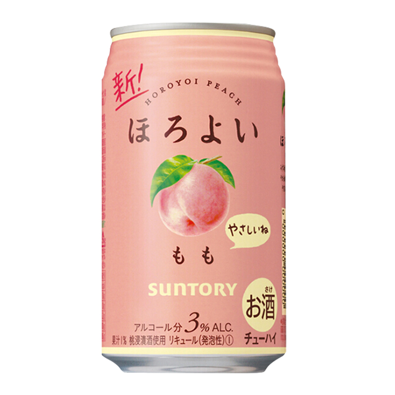 日本进口horoyoi三得利和乐怡白桃味鸡尾酒微醺预调酒果酒350ml