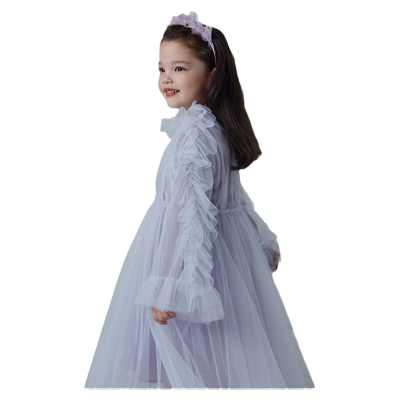 qimoo童装22春新品网纱拼接长袖