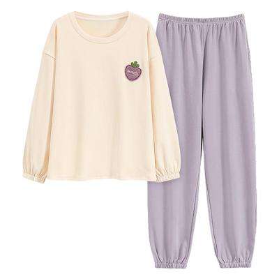 卡之恋女士纯棉睡衣春秋长袖