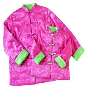 经典中国风亲子唐装母女装父子装情侣装冬季棉衣红色新年服拜年服