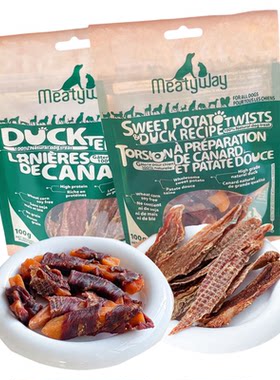 Meatyway纯脆鸭肉干磨牙奖励狗狗