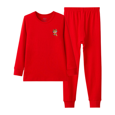 红豆儿童本命年纯棉保暖内衣