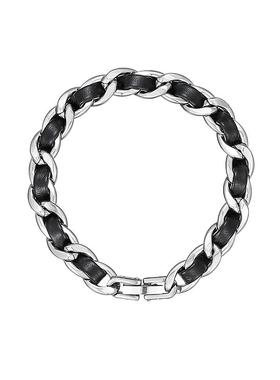 ETY钛钢古巴皮革设计手链