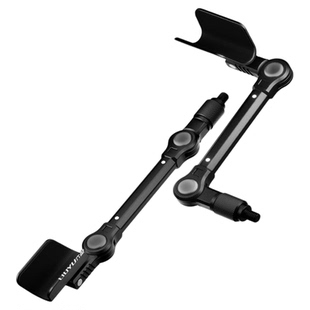 六鱼新款炮台支架竿配件万向可拆羊角头大蝴蝶头便携加长钓鱼用具