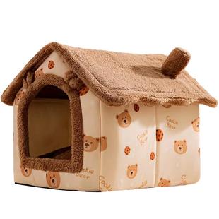 猫窝加热冬加厚恒温冬天保暖房子窝封闭式猫房子窝过冬专用猫睡窝