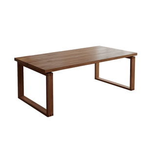 北欧实木餐桌长方形日式原木大板桌莫比恩白蜡木家用客厅大长书桌