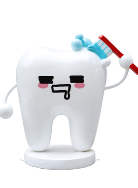 艺家乡牙齿雕塑牙科诊所门口摆件