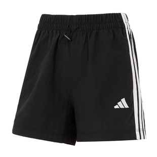 阿迪达斯针织短裤女夏季新款运动裤跑步健身训练瑜伽裤三分裤热裤