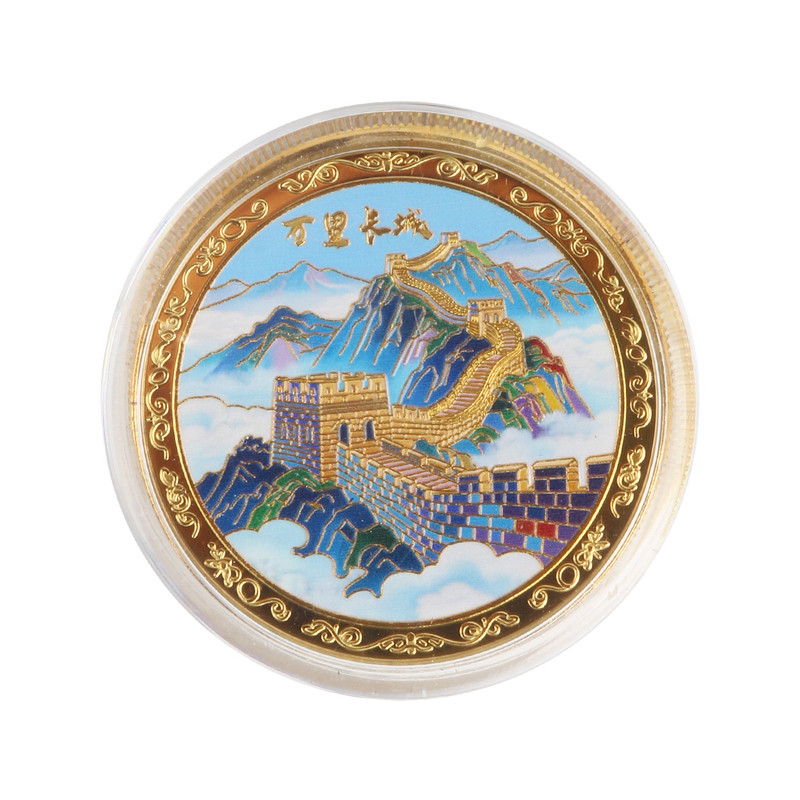 北京旅游纪念品冰箱贴硬币礼盒长城天坛故宫景区纪念章文创小礼物