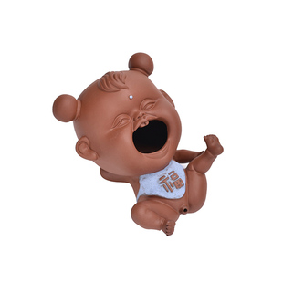 紫砂茶宠福娃撤尿童子小孩搞笑可爱喷水茶玩茶盘茶台摆件茶桌尿尿