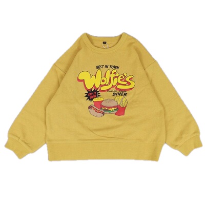 日本 MARKEYS 2026春儿童冰精灵小汽车猩猩篮球薯条汉堡运动卫衣