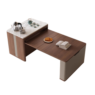 家用小型伸缩茶台烧水壶上下水一体泡茶桌可移动阳台茶桌小泡茶台