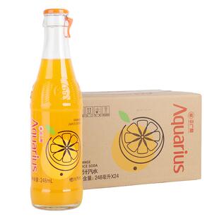 正广和橙汁汽水248ml*24瓶果汁饮料玻璃瓶碳酸饮料橘子汽水整箱