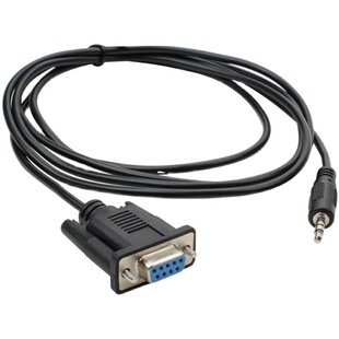RS232串口音频线DB9母Rs232转立体声DC2.5/3.5mm对讲机连接线1.8M