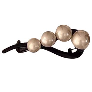 珍珠扭扭发夹女大号后脑勺盘发抓夹高级感鲨鱼夹子头饰一字夹发卡