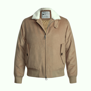 【反季清仓46折】可脱卸羊羔绒领羽绒服翻领夹克冬季羊毛外套男