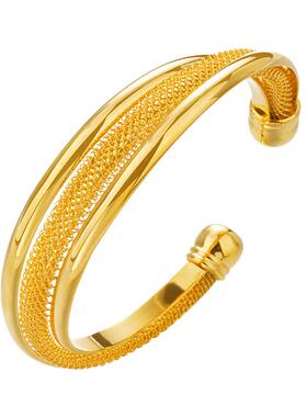 女士镂空宽面久不掉色仿真黄金