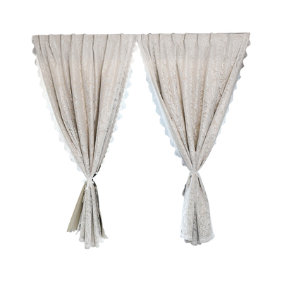 法式蕾丝遮光帘遮阳防晒帘