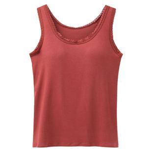 吊带胸垫背心女一体式免穿文胸内衣大码无袖修身百搭螺纹打底上衣