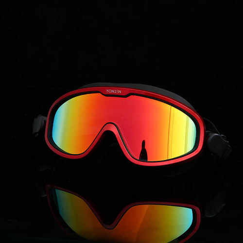 送防雾剂 大框护目镜 游泳镜 高清密封防雾 炫彩反光时尚游泳眼镜