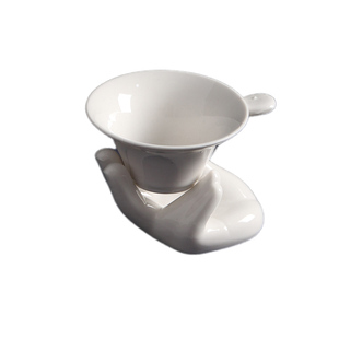 紫砂茶漏陶瓷不锈钢茶滤白瓷茶叶茶渣茶隔过滤网一体茶漏斗底座托