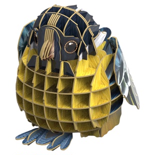 中国国家地理梦巴格拼插纸模小鸟昆虫3D立体拼图diy玩具儿童礼物