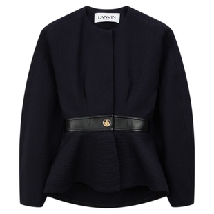 【新年甄选】LANVIN浪凡 女士圆领收腰优雅外套