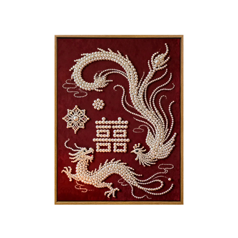 龙凤diy数字油画装饰画挂画