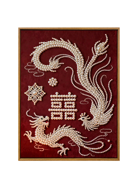 龙凤diy数字油画装饰画挂画