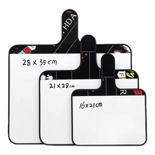 磁性手持小白板可擦写大号直播间黑板写字板提示板迷你手举答题板手举牌学生幼儿园评委接机手拿计分板教具