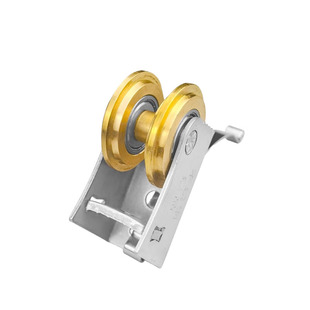 阳台移门滑轮浴室厨房卫生间推拉门轨道滚轮凸槽轮子不锈钢双铜轮