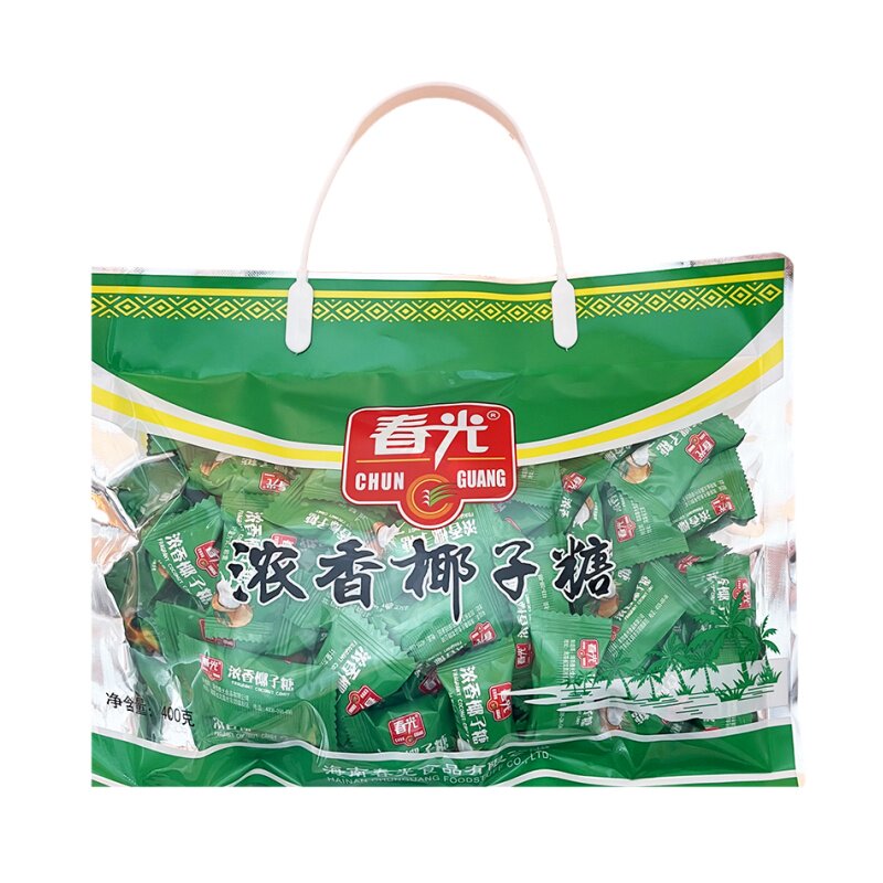 春光浓香椰子糖400g椰汁硬糖喜糖