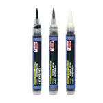 梦珐尔哑光黑补漆笔消光黑遮光笔五金金属划痕修复油漆笔暗黑修补阳极记号笔亚光黑灰白防水不掉色软头补漆笔