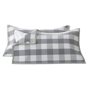 纯棉高档枕巾100全棉一对装2024新款老粗布防螨抗菌男生亚麻冬季