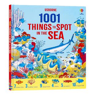 1001种海洋生物大寻找 英文原版绘本1001 Things to Spot in the Sea儿童数字单字启蒙图画书 精装全彩 中小学生课外阅读拓展